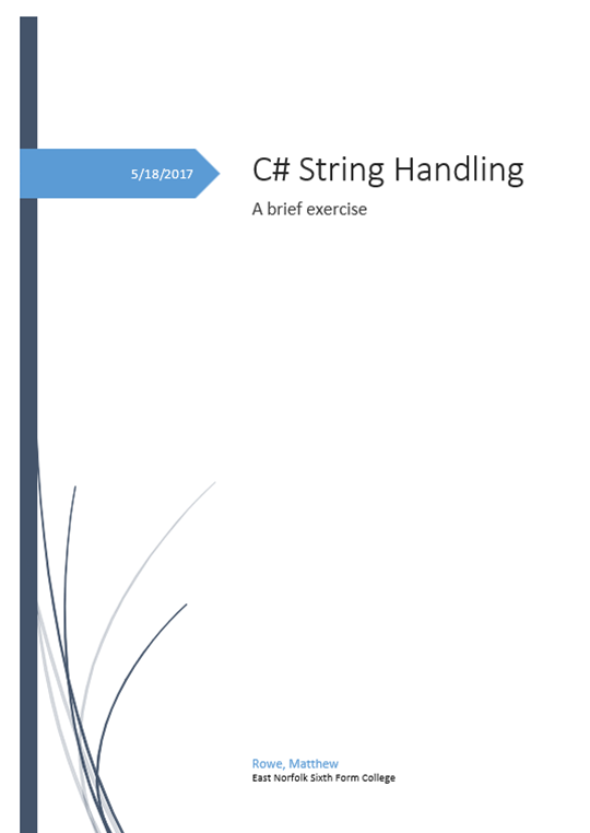 Tutorial 10. - String Handling